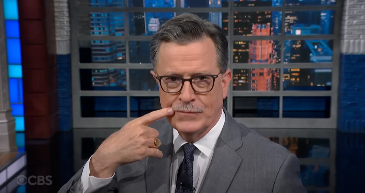 Stephen Colbert sporting his fantastic mustache as Mr. Stephen